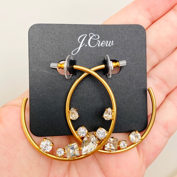 J. Crew Jewelry - J. CREW Gold Tone Hoop Earrings